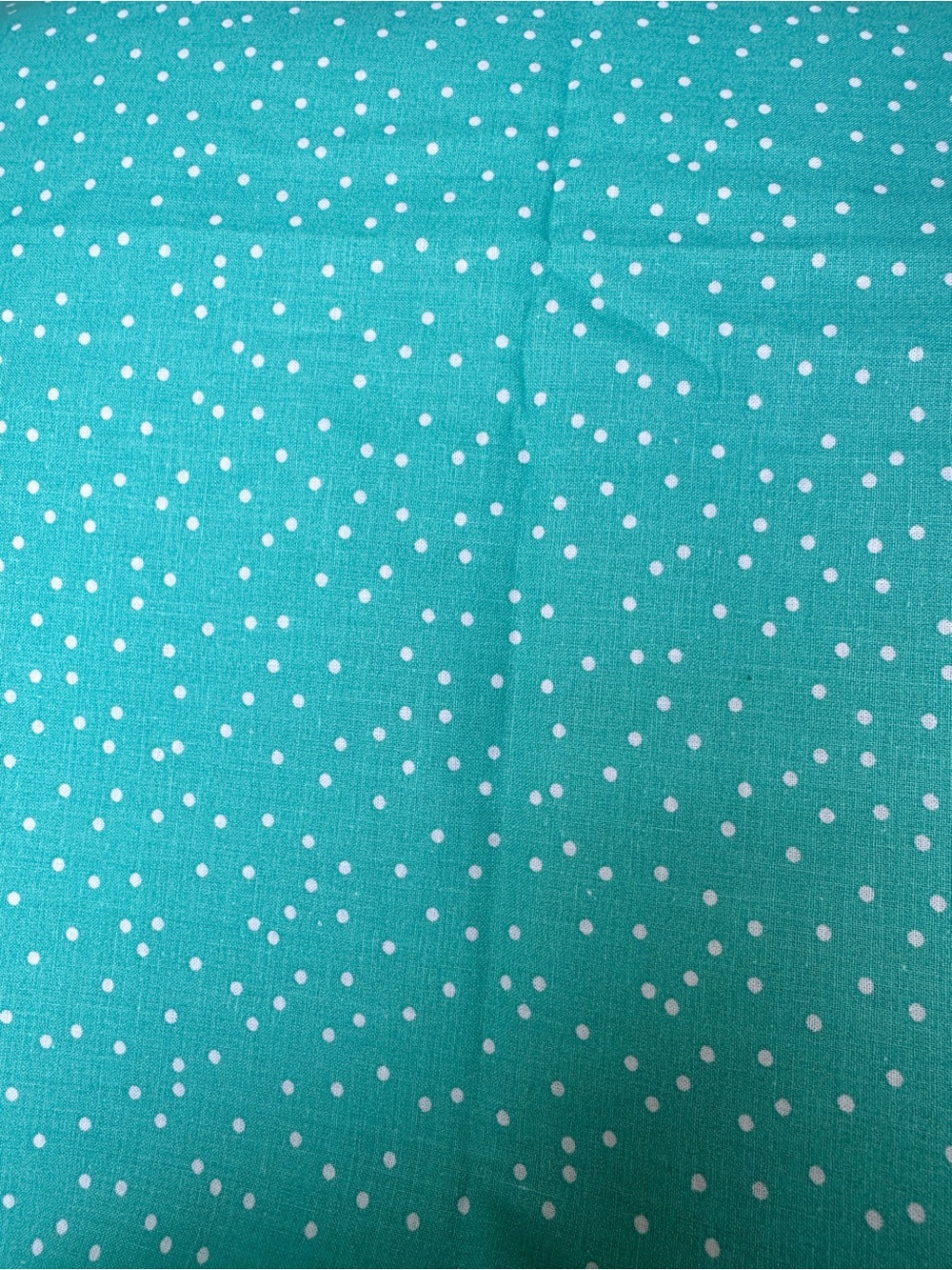 Teal Blue Dotted Cotton Fabric – Bright Turquoise Mini Pin Dot (Three Yards)
